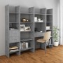 Estantería de madera contrachapada gris hormigón 40x35x180 cm