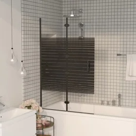 Folding shower screen ESG black 80x140 cm by vidaXL, shower doors - Ref: Foro24-150740, Price: 121,68 €, Discount: %