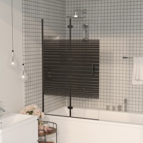 Mampara de ducha plegable ESG negro 80x140 cm