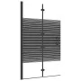 Folding shower screen ESG black 80x140 cm by vidaXL, shower doors - Ref: Foro24-150740, Price: 121,68 €, Discount: %