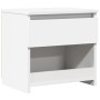 Mesita de noche de madera contrachapada blanco 40x30x39 cm