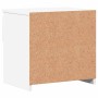Mesita de noche de madera contrachapada blanco 40x30x39 cm