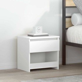 Mesitas de noche 2 uds madera contrachapada blanco 40x30x39 cm Mesitas de noche 2 uds madera contrachapada blanco 40x30x39 cm