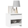 Mesitas de noche 2 uds madera contrachapada blanco 40x30x39 cm