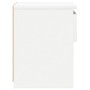 Mesitas de noche 2 uds madera contrachapada blanco 40x30x39 cm