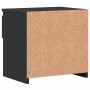 Mesita de noche de madera contrachapada negro 40x30x39 cm
