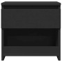 Mesitas de noche 2 uds madera contrachapada negro 40x30x39 cm