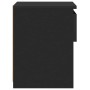 Mesitas de noche 2 uds madera contrachapada negro 40x30x39 cm