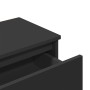 Mesitas de noche 2 uds madera contrachapada negro 40x30x39 cm