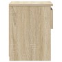 Mesita de noche madera contrachapada color roble 40x30x39cm