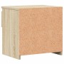 Mesita de noche madera contrachapada color roble 40x30x39cm