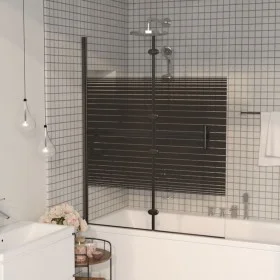 Folding shower screen ESG black 100x140 cm by vidaXL, shower doors - Ref: Foro24-150741, Price: 147,37 €, Discount: %