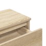 Mesitas de noche 2 uds madera contrachapada roble 40x30x39 cm