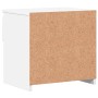Mesita de noche madera contrachapada blanco brillo 40x30x39 cm