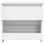 Mesitas de noche 2 uds contrachapada blanco brillo 40x30x30 cm