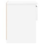 Mesitas de noche 2 uds contrachapada blanco brillo 40x30x30 cm