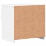 Mesitas de noche 2 uds contrachapada blanco brillo 40x30x30 cm