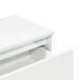 Mesitas de noche 2 uds contrachapada blanco brillo 40x30x30 cm