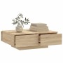 Mesa de centro madera contrachapada color roble 90x60x31 cm