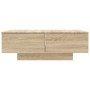 Mesa de centro madera contrachapada color roble 90x60x31 cm