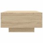 Mesa de centro madera contrachapada color roble 90x60x31 cm