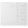 Armario para lavabo madera contrachapada blanco 63x30x54 cm