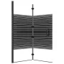 Mampara de ducha plegable ESG negro 120x140 cm de vidaXL, Puertas de ducha - Ref: Foro24-150742, Precio: 146,19 €, Descuento: %