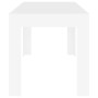 Mesa de comedor de madera contrachapada blanco 140x74,5x76 cm