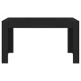 Mesa de comedor de madera contrachapada negro 140x74,5x76 cm