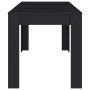 Mesa de comedor de madera contrachapada negro 140x74,5x76 cm