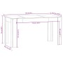 Mesa de comedor de madera contrachapada negro 140x74,5x76 cm