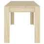 Mesa de comedor contrachapada color roble sonoma 140x74,5x76 cm