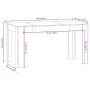 Mesa de comedor contrachapada gris hormigón 140x74,5x76 cm