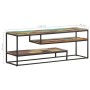 Mueble para TV de madera maciza reciclada 130x30x45 cm de vidaXL, Muebles TV - Ref: Foro24-321624, Precio: 94,26 €, Descuento: %