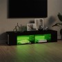 Mueble de TV con luces LED negro 135x39x30 cm en Muebles TV | Comprar online en Foro24