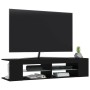 Mueble de TV con luces LED negro 135x39x30 cm en Muebles TV | Comprar online en Foro24