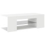 Mueble de TV con luces LED blanco 90x39x30 cm