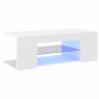 Mueble de TV con luces LED blanco 90x39x30 cm