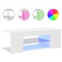 Mueble de TV con luces LED blanco 90x39x30 cm