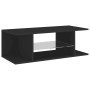 Mueble de TV con luces LED negro 90x39x30 cm en Muebles TV | Comprar online en Foro24