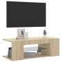 Mueble de TV con luces LED roble Sonoma 90x39x30 cm en Muebles TV | Comprar online en Foro24
