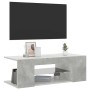Mueble de TV con luces LED gris hormigón 90x39x30 cm
