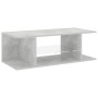 Mueble de TV con luces LED gris hormigón 90x39x30 cm