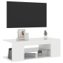 Mueble de TV con luces LED blanco brillante 90x39x30 cm en Muebles TV | Comprar online en Foro24