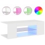 Mueble de TV con luces LED blanco brillante 90x39x30 cm en Muebles TV | Comprar online en Foro24