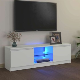 Mueble para TV con luces LED blanco 120x30x36 cm