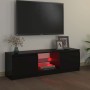 Mueble para TV con luces LED negro 120x30x36 cm