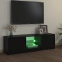 Mueble para TV con luces LED negro 120x30x36 cm