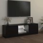 Mueble para TV con luces LED negro 120x30x36 cm
