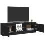 Mueble para TV con luces LED negro 120x30x36 cm